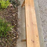 Solid wood farm bench