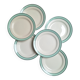 Assiettes plates Céranord - Modèle Amanda vert