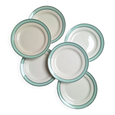Céranord flat plates - Amanda model in green