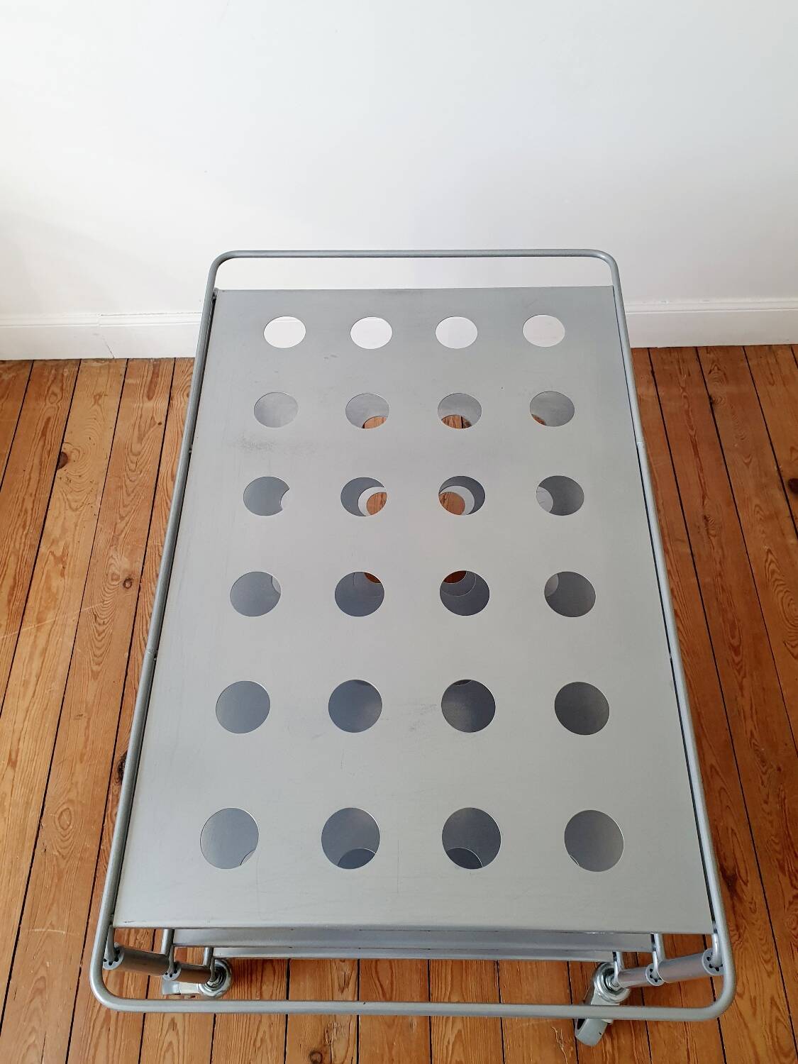 Niels Gammelgaard vintage metal trolley, rolling cart