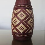 Ethnic bottle in leather 60s-70s