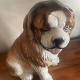Large ceramic St Bernard dog