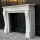 Louis XV style fireplace in Carrara marble, circa 1980.