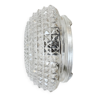 Vintage Glass Wall or Ceiling Light, 1970s