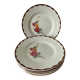 6 dessert plates HBCM Montereau model Huguette