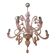 Murano Glass Chandelier in Pink 6 Arms