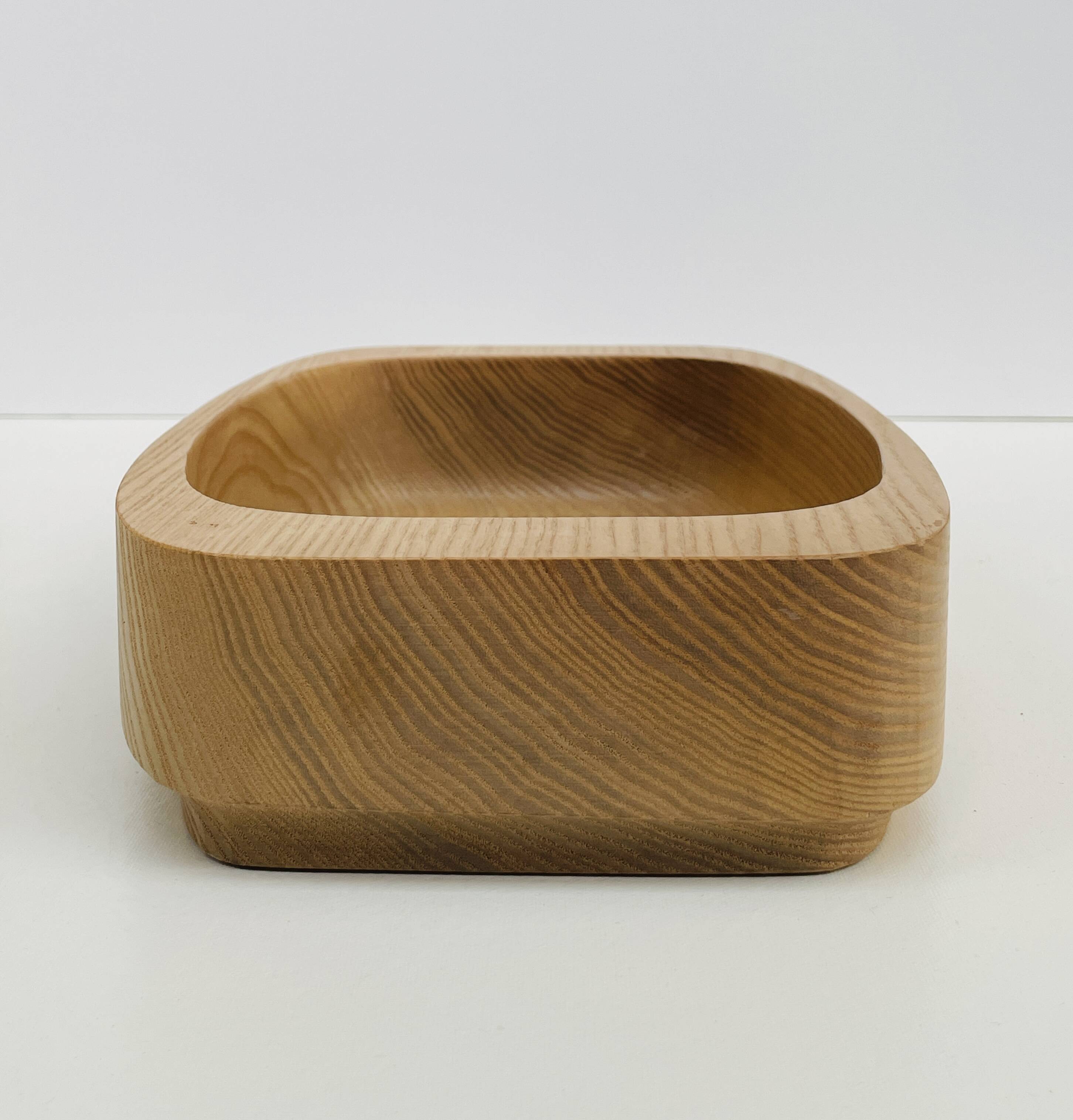 Solid wood bowl/plateau – vintage Scandinavian design – Sweden