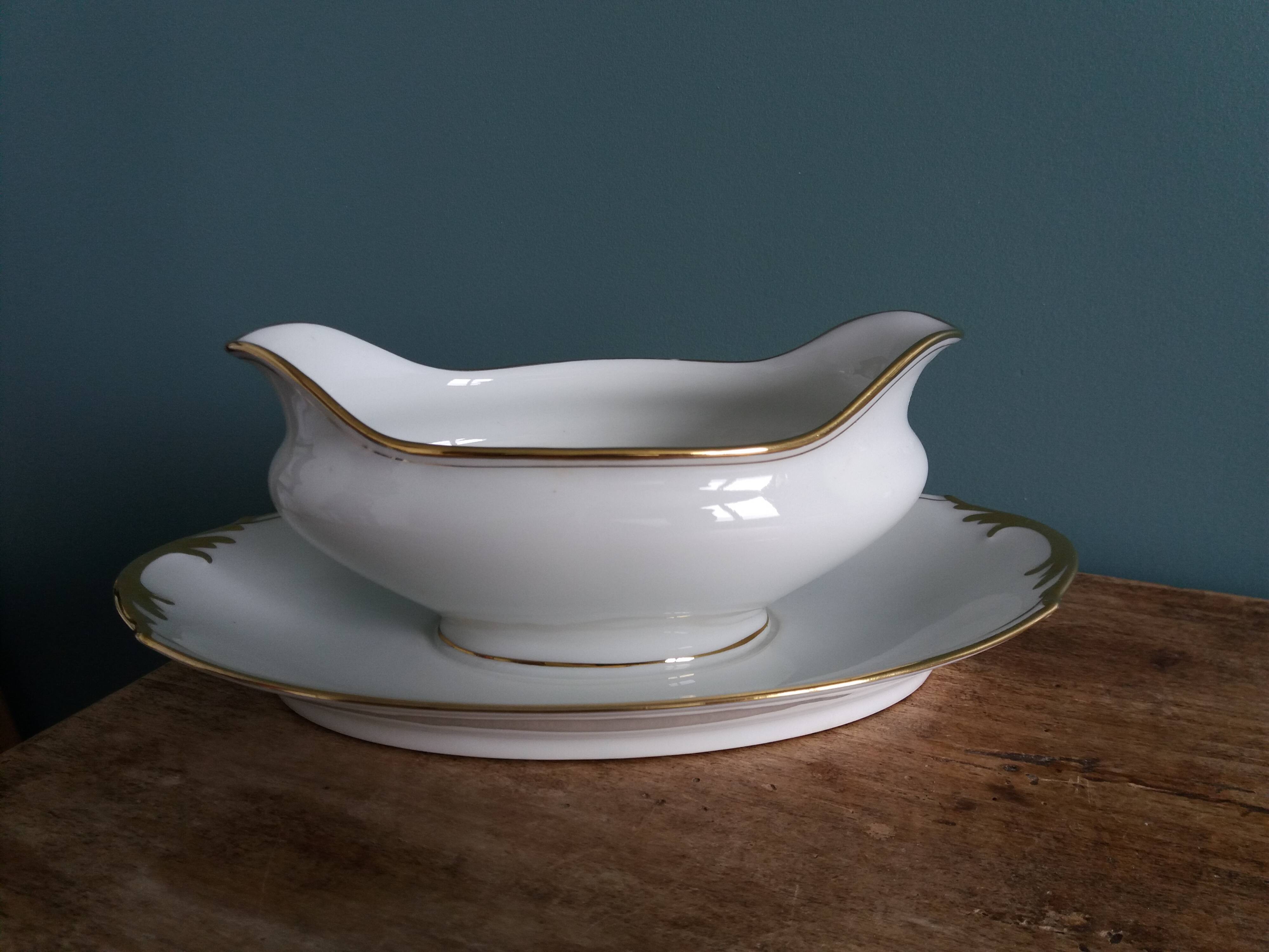Betoule and Legrand Limoges porcelain sauceboat