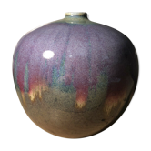Enamelled ceramic vase signed Anne Marie Donaint Merlimont