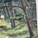 Oil painting walk in the Bailly forest