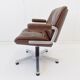 Martin Stoll brown leather office chair by Karl Dittert