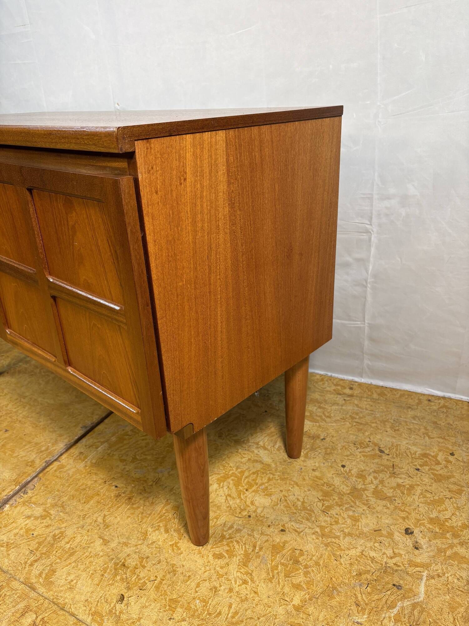 Mid-Century Retro Vintage Teak Sideboard by Nathan 1960s  Square Design • T