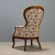 Antique Louis-Philippe bergère armchair in walnut, Italy, 19th century