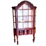 Classical Dutch Oak Display Cabinet With 2 Drawers, 2nd Half Of The 18th Century