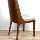 American Art Deco style chair, in solid walnut wood