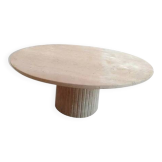 Omega Circular Coffee Table - Natural Travertine