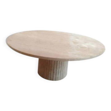 Omega Circular Coffee Table - Natural Travertine