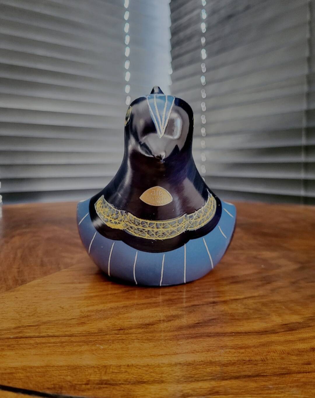 Zweeds design kom in vorm van vogel, Kurt Nilsson voor Jie Gantoft keramiek