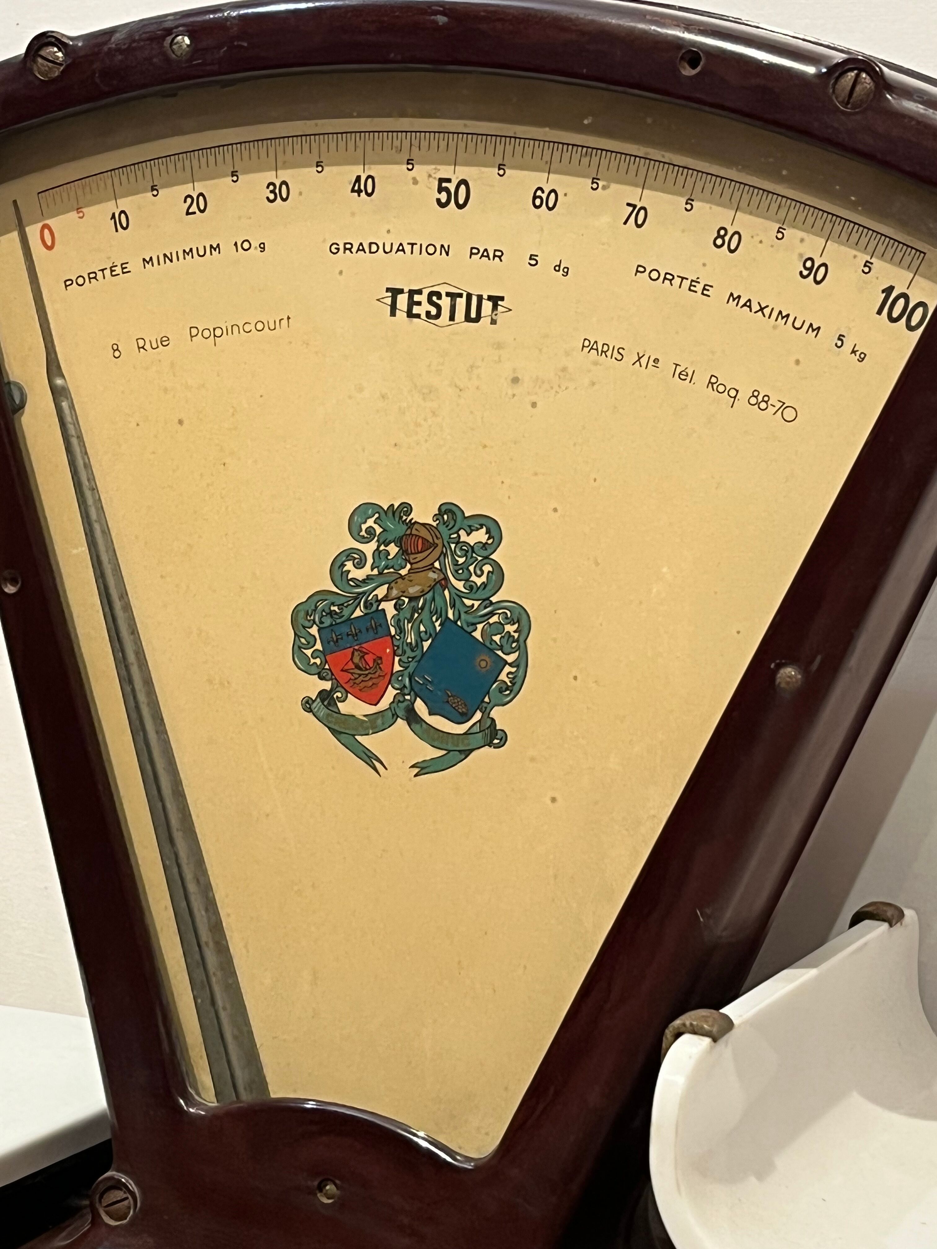 Grocery scale Testud vintage 1950