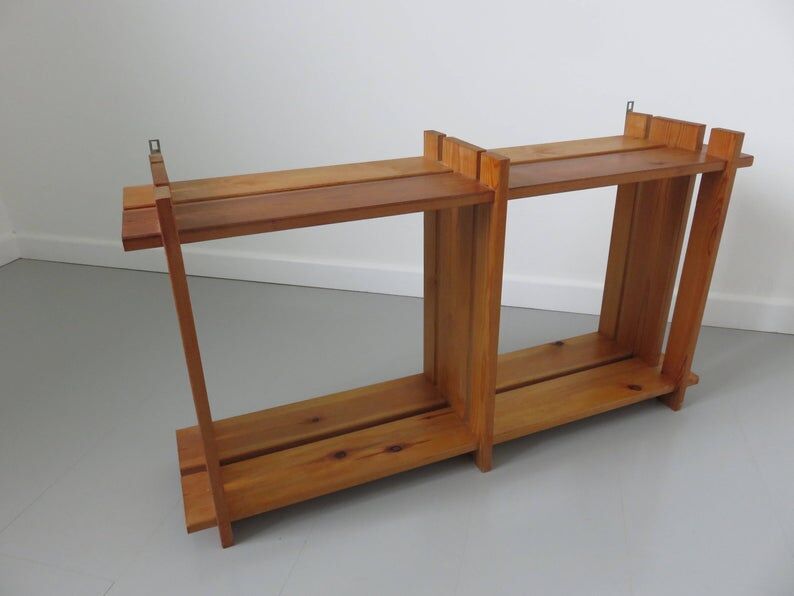 Scandinavian solid wood shelf 60 70s