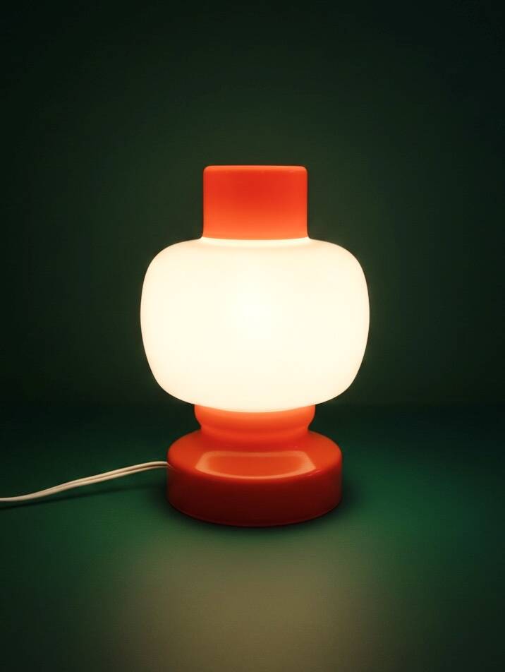 Vintage opaline glass lamp, Space Age, Murano 1960 - 1970