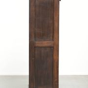 English antique archive cabinet with oak roll-up door from the 20th century