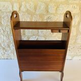 Vintage side table with magazine rack, 1960s