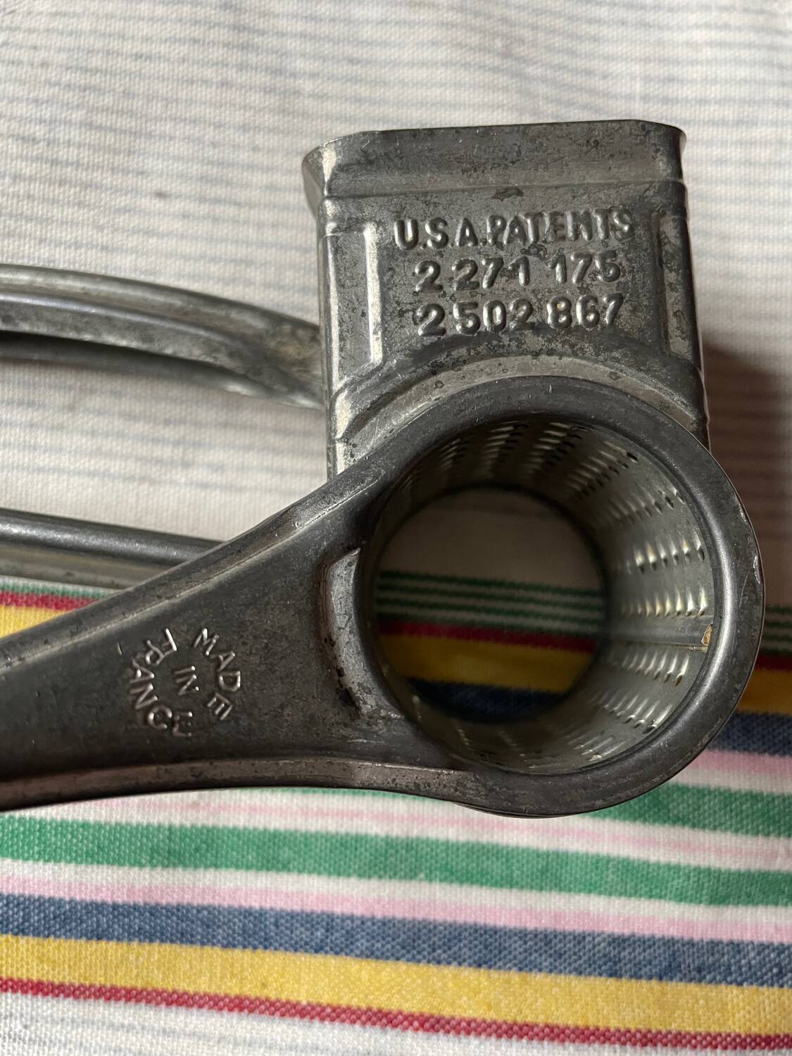 Mouli grater cheese grating mill | slices grater | vintage kitchen utensil 1960