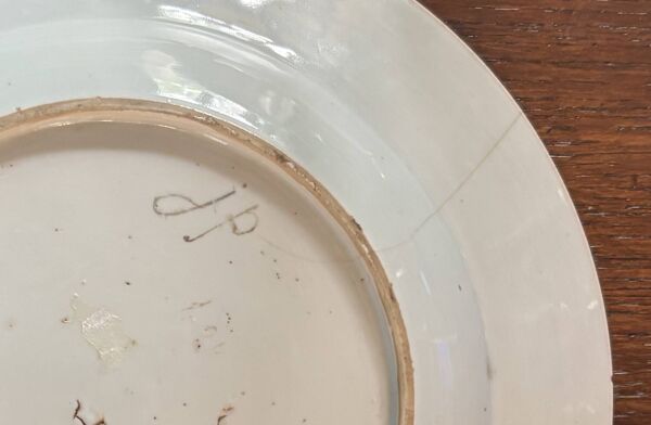 Assiette Compagnie des Indes XVIIIe Oiseaux & Pivoines Porcelaine chinoise