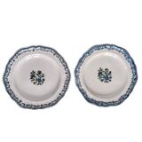 2 Moustiers Earthenware Plates | 18th Century | Colorful Floral Decor