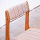 Set of 6 Scandinavian chairs vintage solid teak and wool 1960