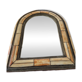 Ancient oriental brass mirror – arch shape