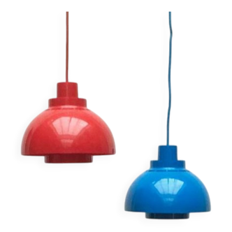 Mid-Century Danish Minisol pendant lamps by K. Kewo for Nordic Solar, 1960s, set of 2