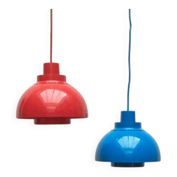 Mid-Century Danish Minisol pendant lamps by K. Kewo for Nordic Solar, 1960s, set of 2