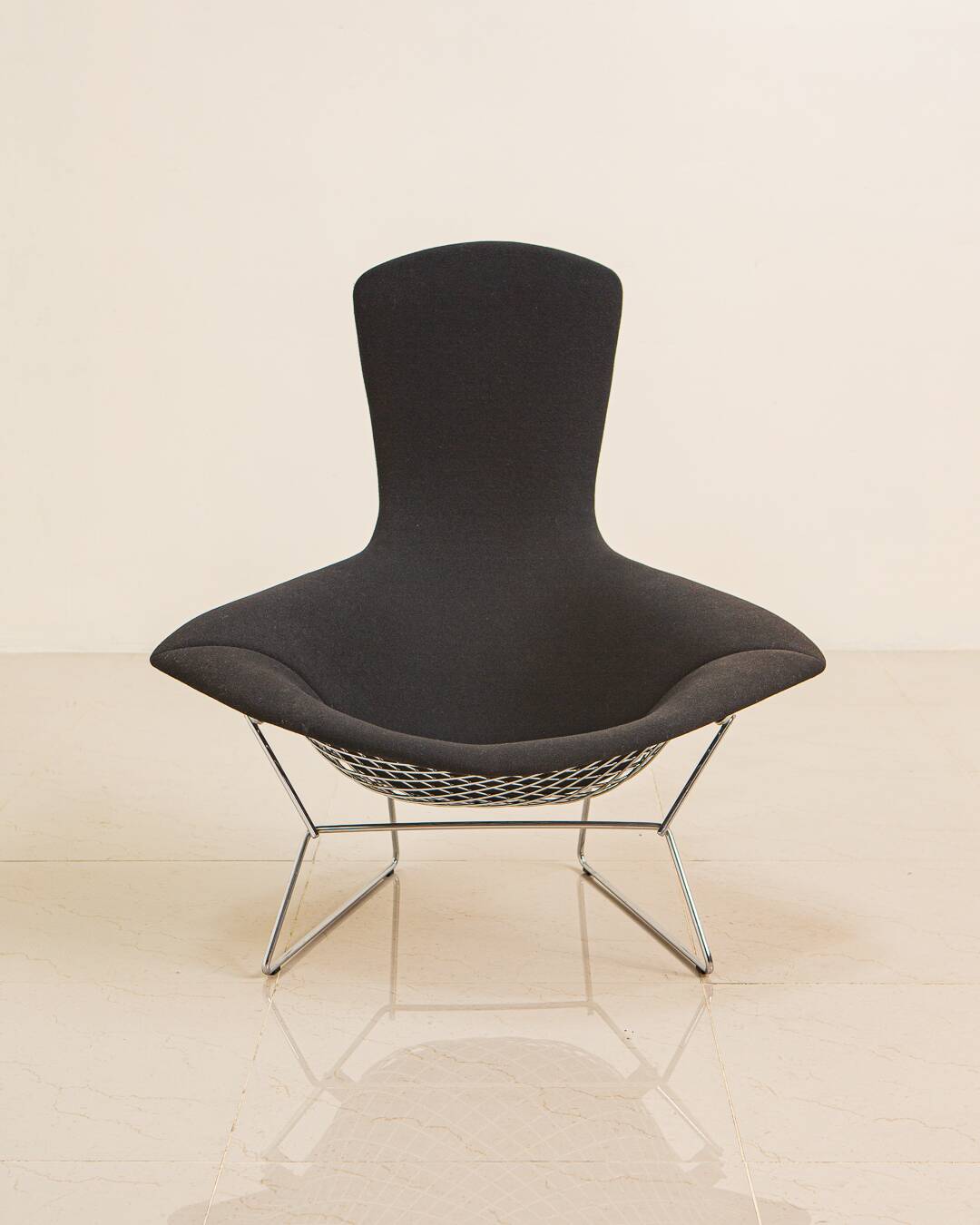 Black "Bird" armchair by Harry Bertoia for Knoll 80's