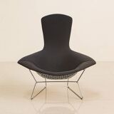 Black "Bird" armchair by Harry Bertoia for Knoll 80's