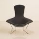 Fauteuil "Bird" noir par Harry Bertoia pour Knoll 80's