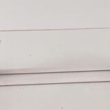 Double coat hook in vintage white lacquered metal