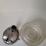 Vintage globe molded glass wall lamp