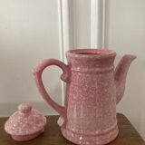 Pink speckled teapot