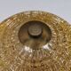 Vintage ceiling lamp in brass and golden/champagne crystal glass 1960s