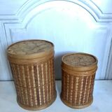 Boxes in rattan 70s