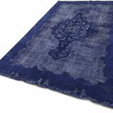 Overdyed Wool Vintage Handmade Carved Rug 174 cm x 297 cm