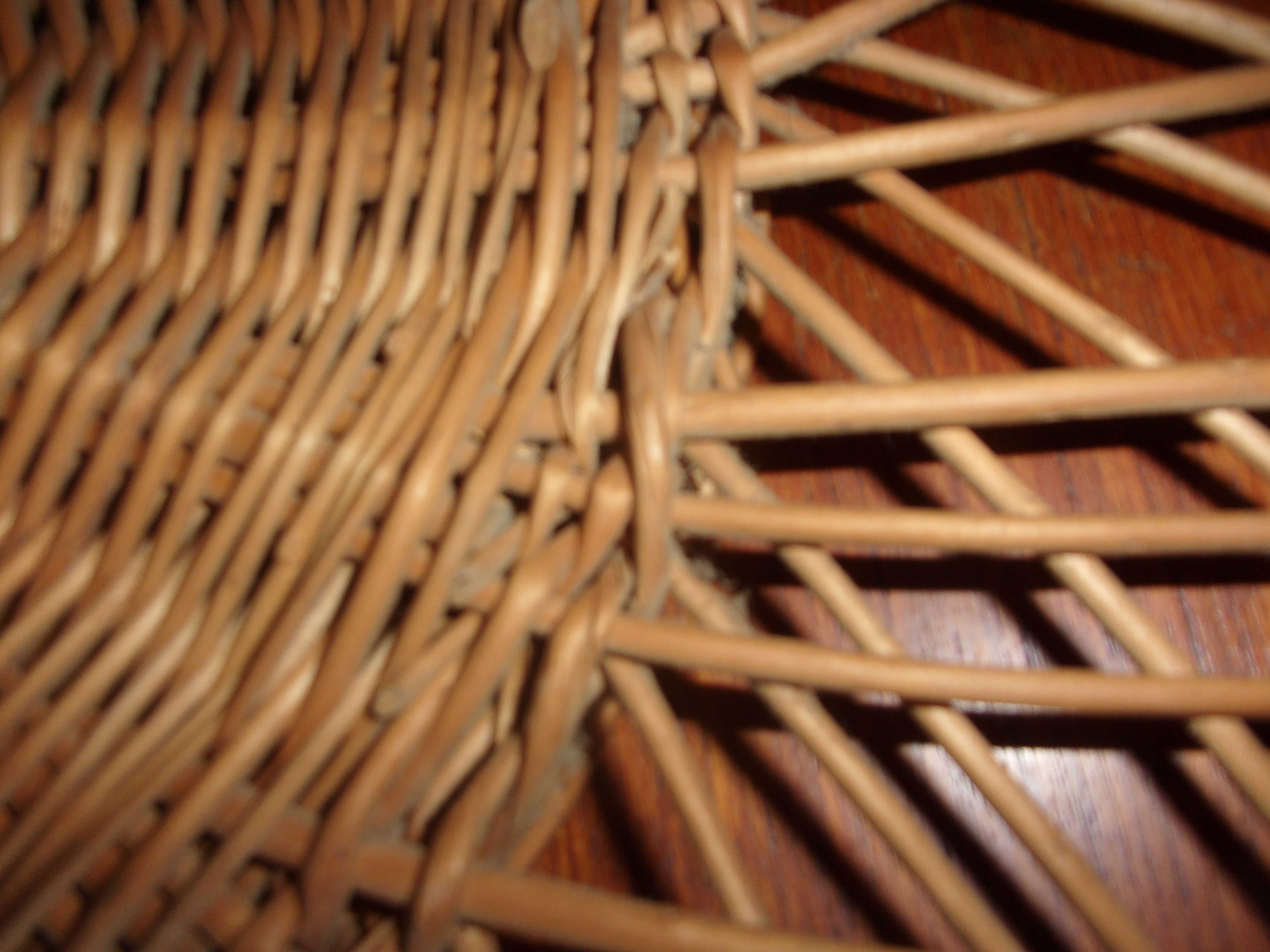 Vintage wicker sun mirror 58cm