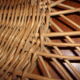 Vintage wicker sun mirror 58cm