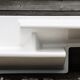 Space age shelf desk in white lay-glass fiber, circa 1970