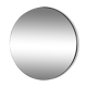 Round mirror, diameter 90 cm, mounted on MDF panel, black tinted frame