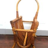Porte revue en rotin 1960