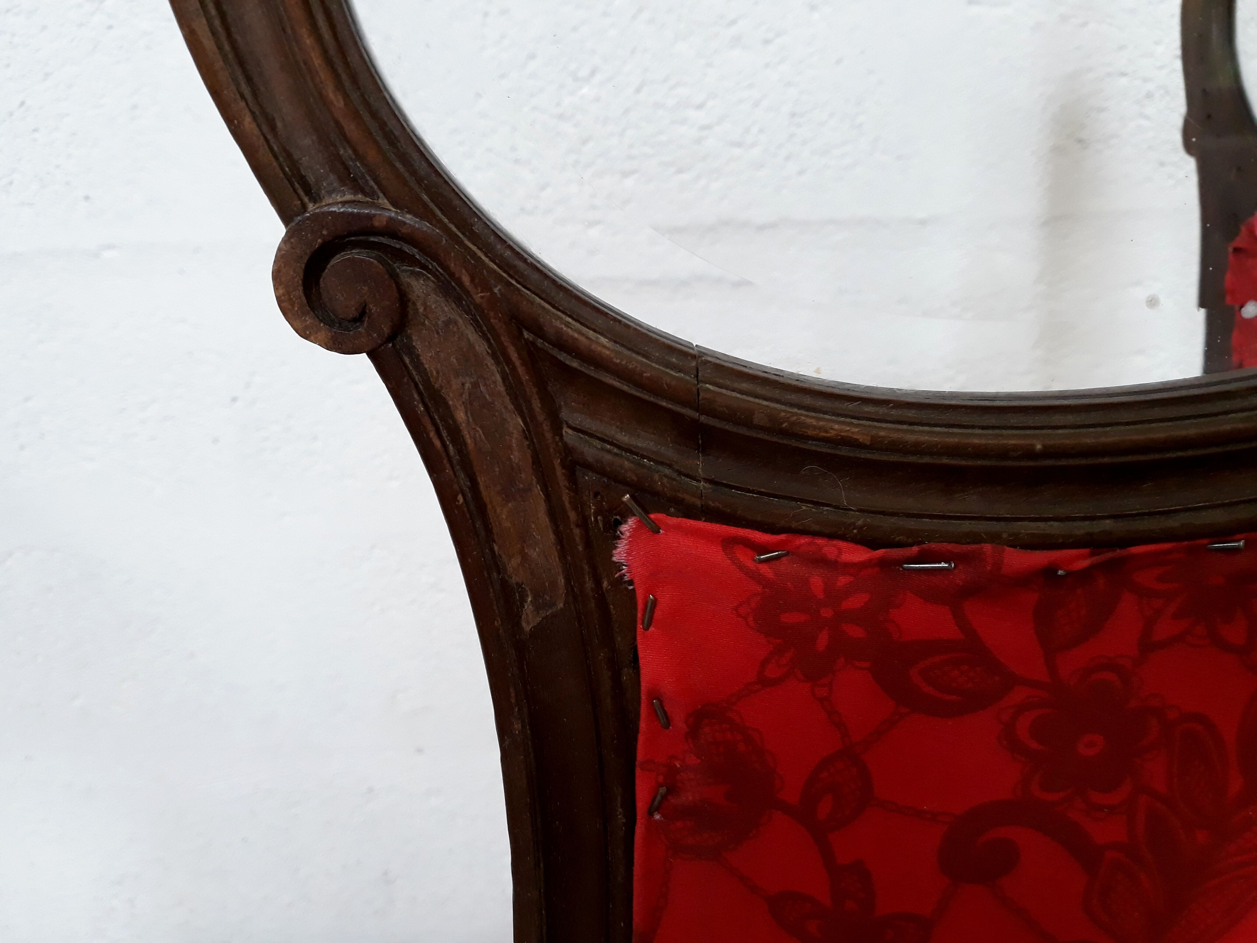 Screen carved wood glass beveled