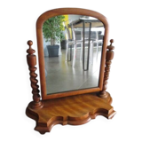 Antique tilting tabletop mirror